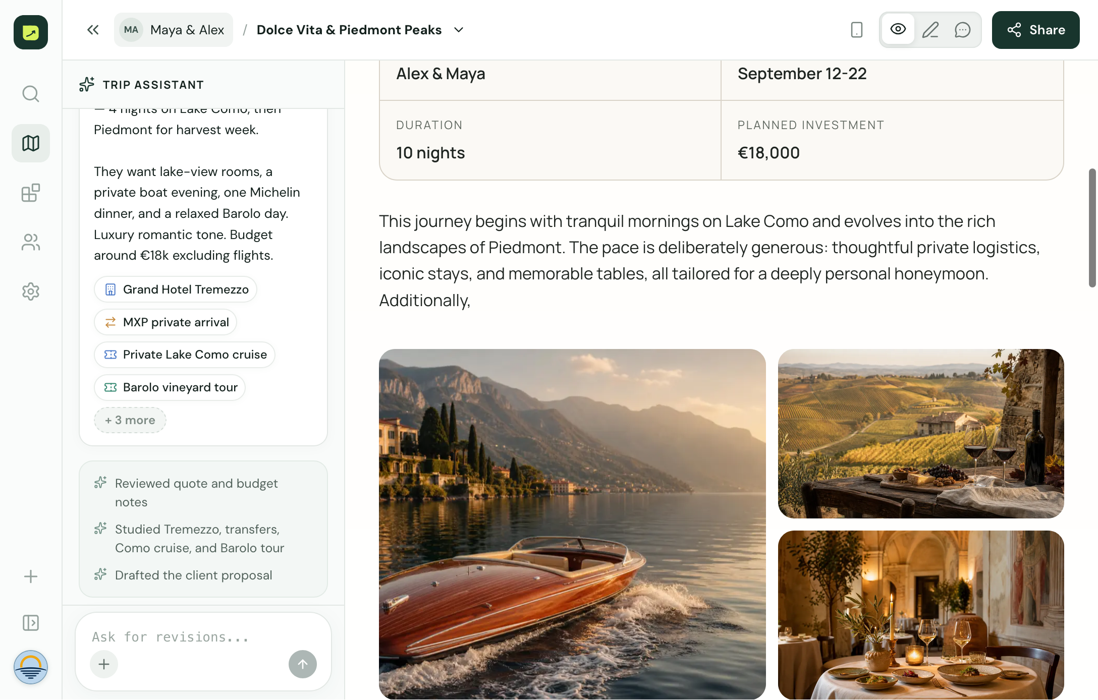 TripFit proposal builder